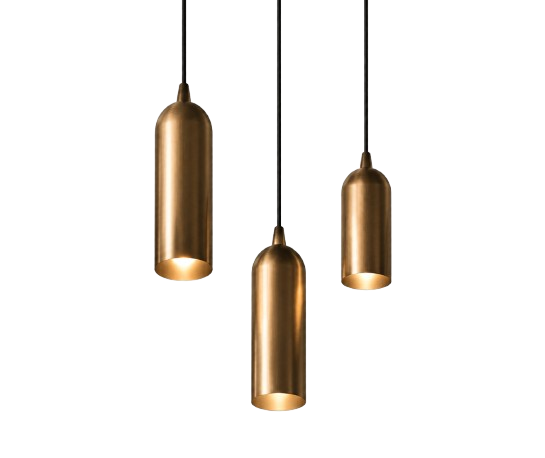 Brass pendant lights